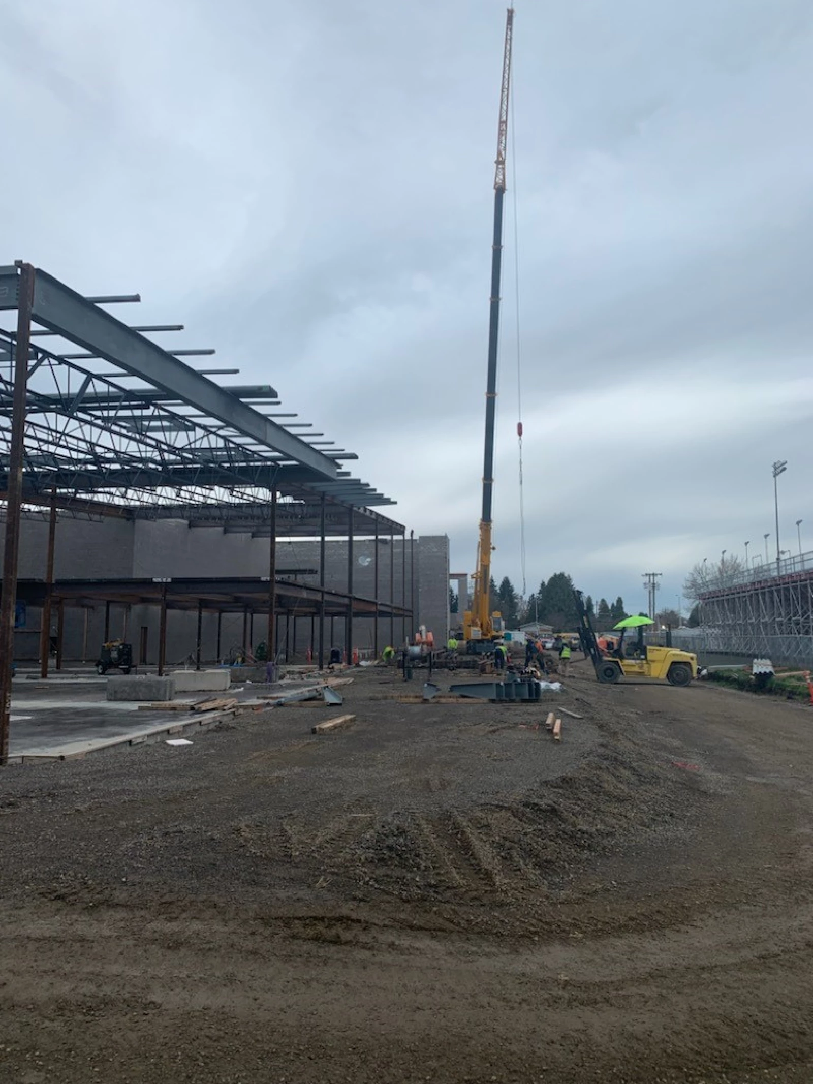 North Eugene HS_crane