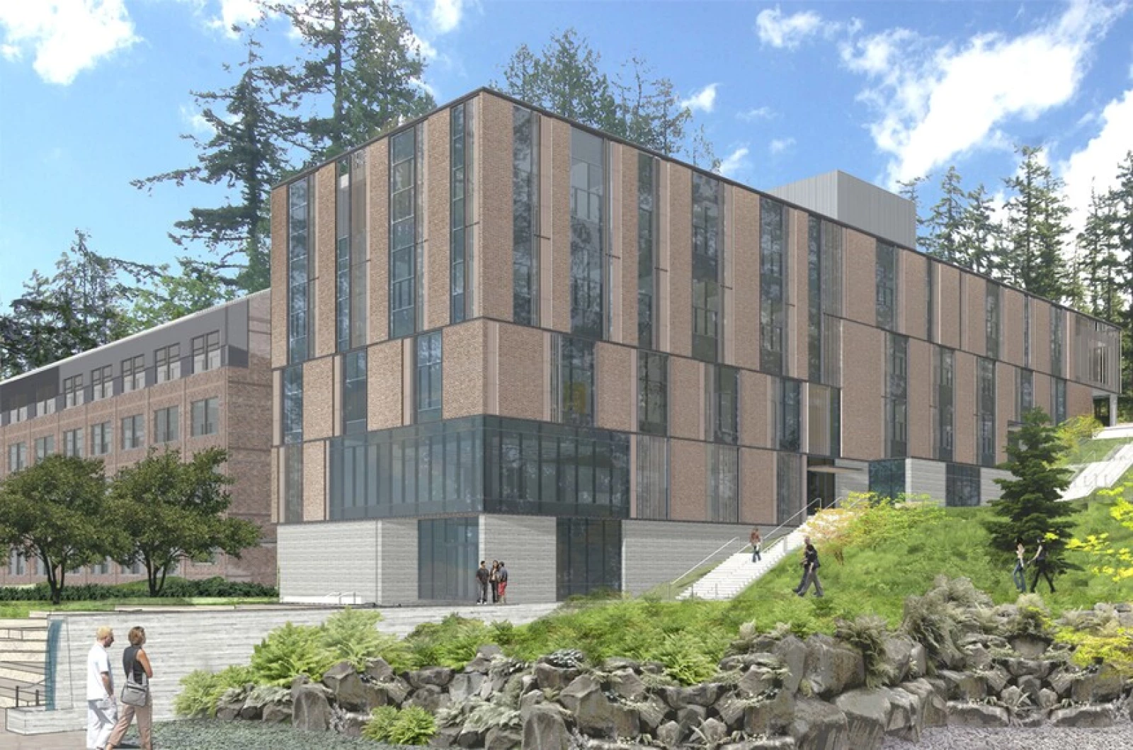 UW Bothell Science Bldg stock photo